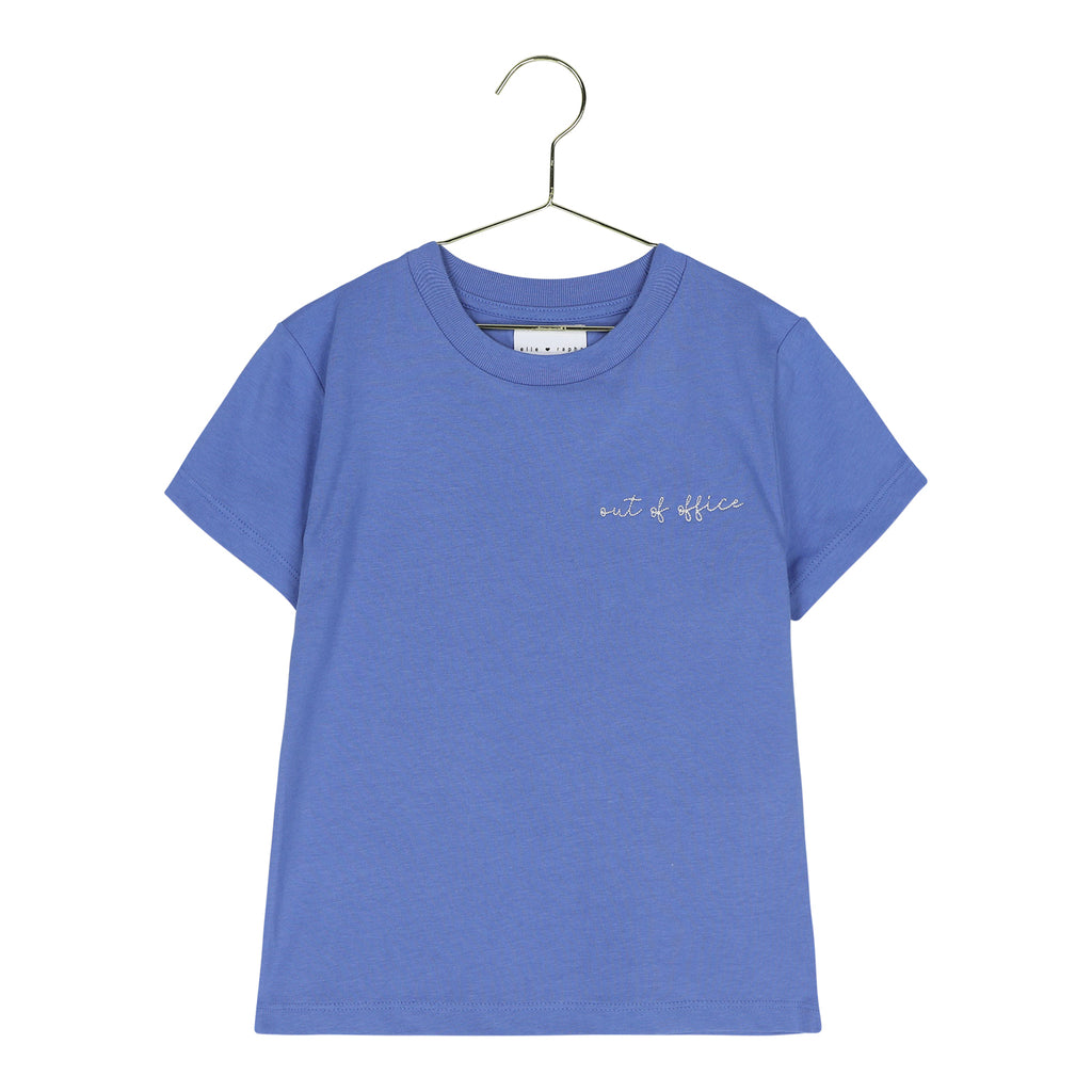 t-shirt little OUT OF OFFICE blue