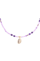 lilac shell NECKLACE