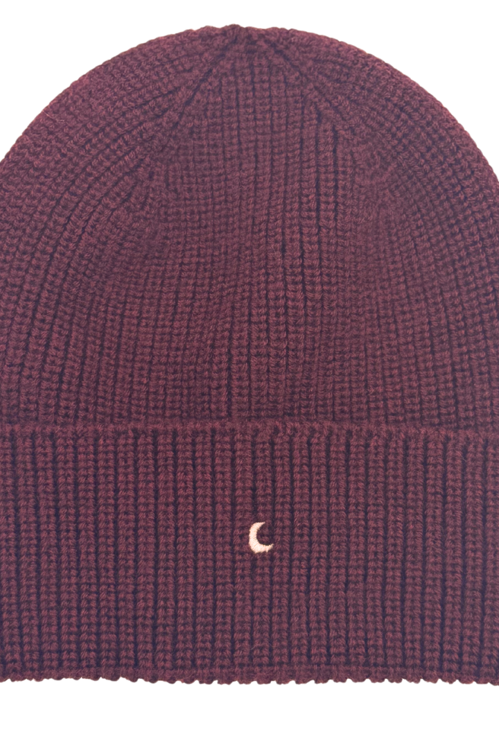 burgundy moon BEANIE wool